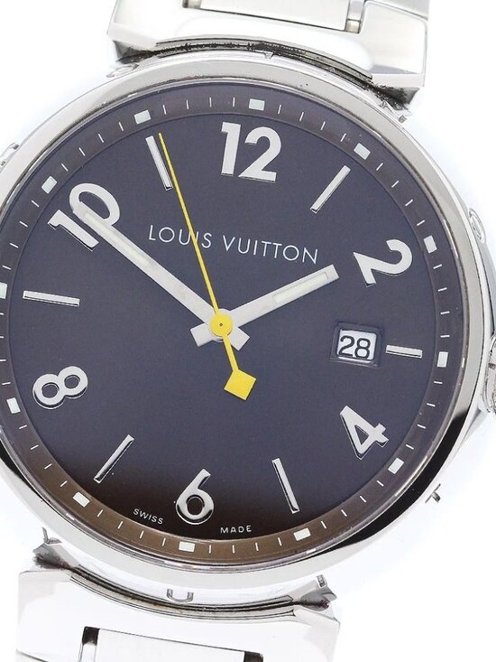 LOUIS VUITTON Tambour Q1111 Date Brown Dial Quartz Men\'s Watch_867606 main image 12